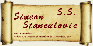 Simeon Stančulović vizit kartica